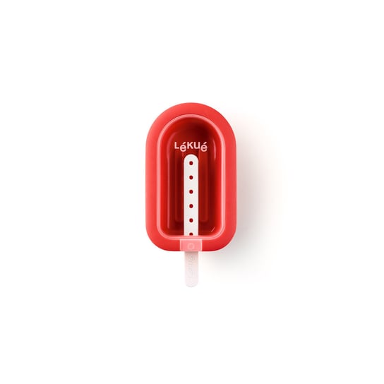 Foremka do lodów na patyku LEKUE Stackable, czerwona, 2,6x6,5 cm Lekue