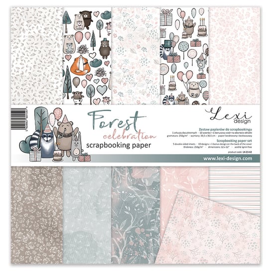 Forest Celebration - zestaw papierów - 30,5 cm x 30,5 cm - Lexi Design Lexi Design