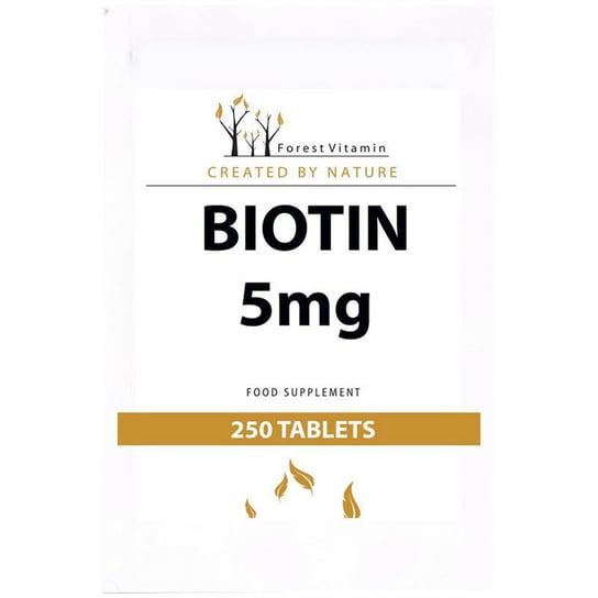 Forest Vitamin, Biotin 5mg, Suplement diety, 250 tab. Forest Vitamin