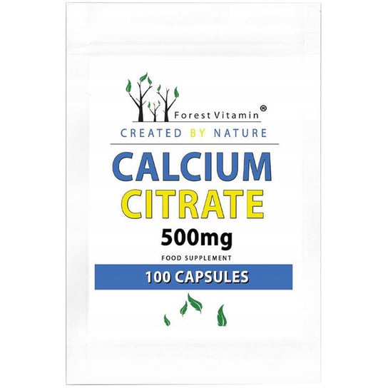 Forest Vitamin, Calcium Citrate 500mg,  Suplement diety, 100 kaps. Forest Vitamin