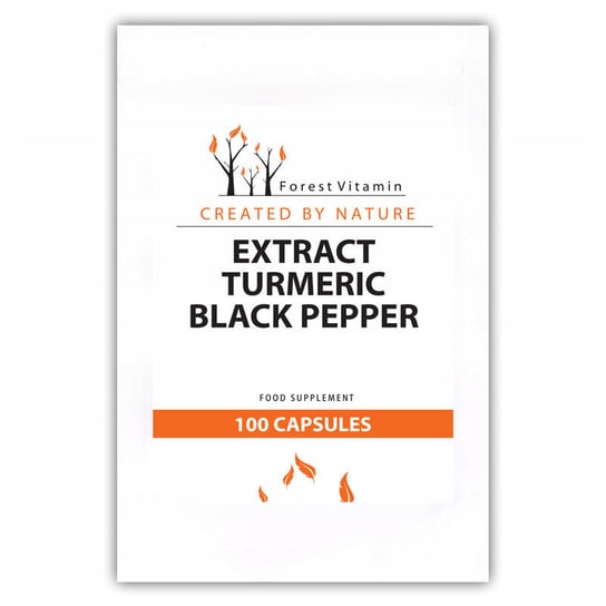 Forest Vitamin Extract Turmeric Black Pepper Suplement diety, 100 kaps. Forest Vitamin