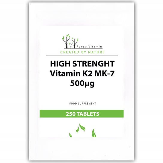 FOREST VITAMIN High Strenght Vitamin K2 MK-7 500ug 250tabs Forest Vitamin