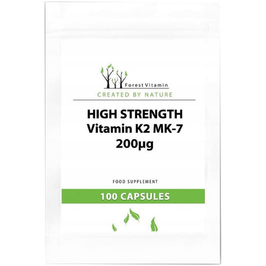Forest Vitamin, High Strength Vitamin K2 Mk-7 200ug, Suplement diety, 100 kaps. Forest Vitamin