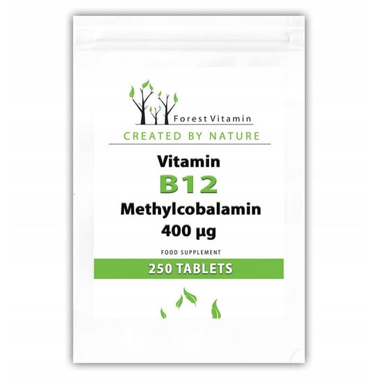 Forest Vitamin Vitamin B12 Methylcobalamin 400Mcg Suplement diety, 250Tabs Forest Vitamin