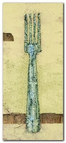 Fork plakat obraz 23x50cm Wizard+Genius