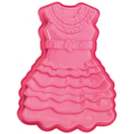 Forma do ciasta sukienka PAVONI, różowa, 19x25,8x5 cm Pavoni
