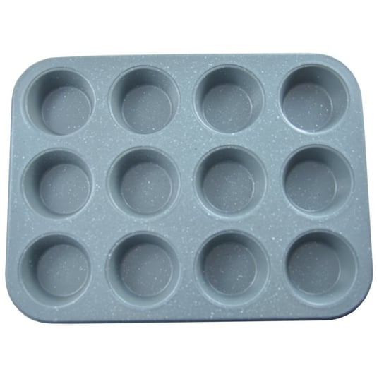 Forma do pieczenia muffin TADAR Cuocere Marble, szara, 35x26,5x3 cm Tadar