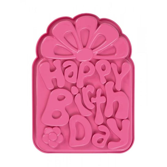 Forma do pieczenia PAVONI Happy Birthday, różowy, 20x28,5x6 cm Pavoni