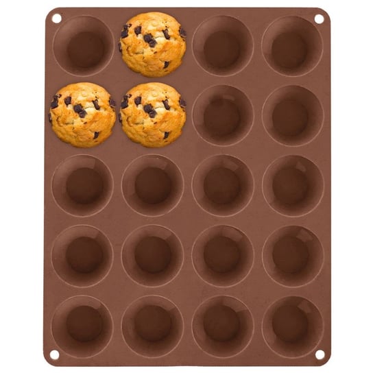 Forma silikonowa foremka do pieczenia mini muffinek na muffinki małe babeczki 20 sztuk Orion