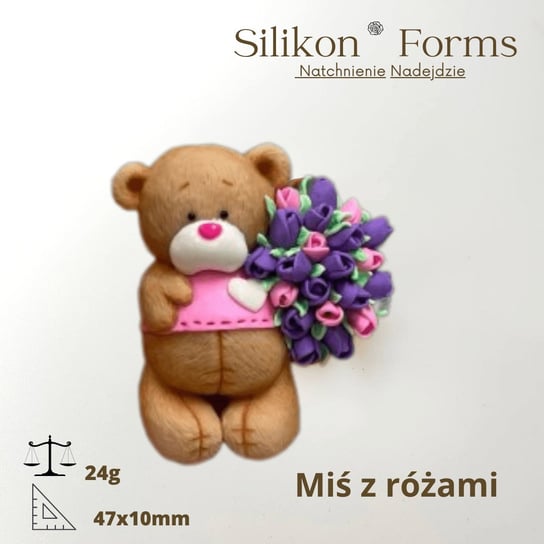 Forma silikonowa Miś z Różami Silikon forms Inna marka