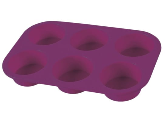 Forma silikonowa na 6 muffinek AMBITION Delice, fioletowa, 3,5x17,5 cm Ambition