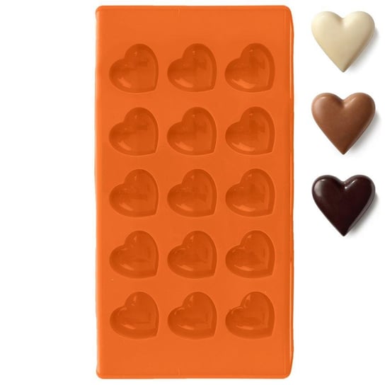 Forma silikonowa serca na praliny, czekoladki, foremka do pralin, czekoladek Orion