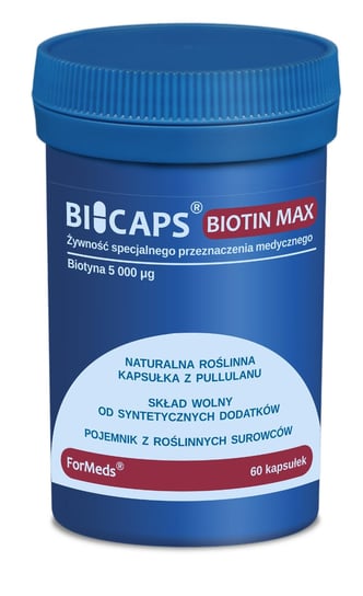 Formeds Bicaps Biotin Max - Suplement diety, 60 kapsułek Formeds