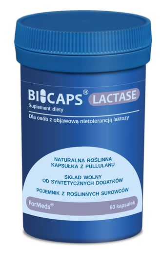 Formeds, Bicaps Lactase, Suplement diety dla osób z objawami nietolerancji laktozy, 60 kaps Formeds