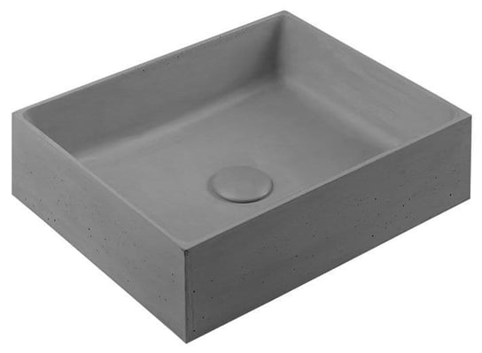 FORMIGO umywalka betonowa nablatowa z odpływem, 47,5x36,5 cm, szara Inna marka