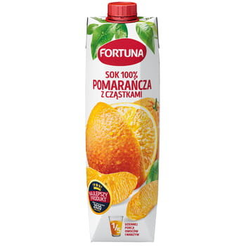 Fortuna Sok 100% pomarańcza z cząstkami 1 l Fortuna