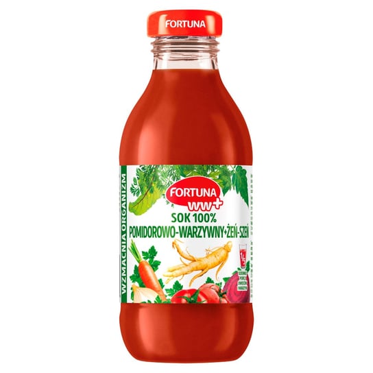 Fortuna WW+ Sok 100% pomidorowo-warzywny + żeń-szeń 300 ml Fortuna