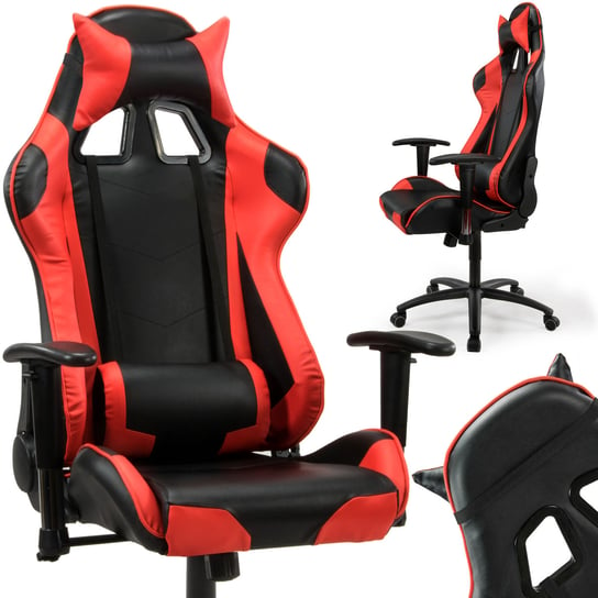 Fotal gamingowy obrotowy kubełkowy  biurowy krzesło gracza SOFOTEL Inferno, czarno-czerwony SOFOTEL