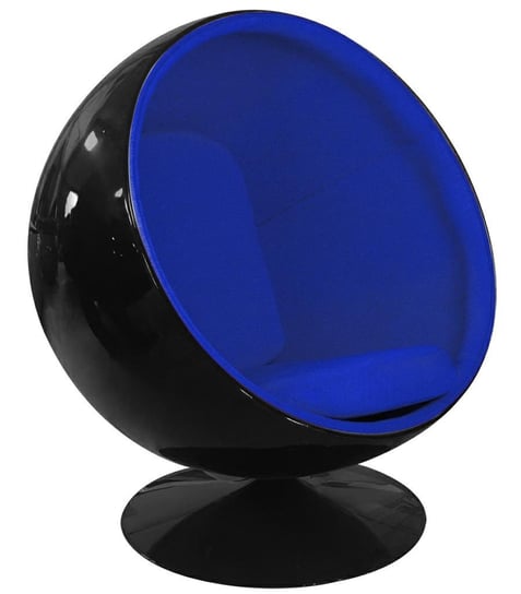 Fotel Ball Black Niebieski King Home