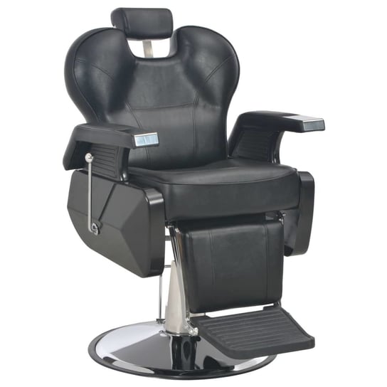 Fotel barberski, czarny, 72x68x98 cm, sztuczna skóra vidaXL