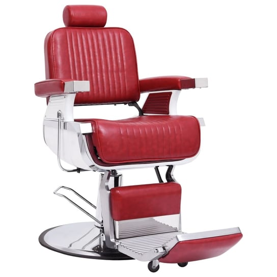 Fotel barberski z regulacją - czerwony, 68x69x116 Zakito