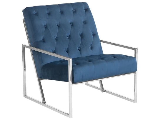 Fotel BELIANI Harstad, ciemnoniebiesko-srebrny, 83x69x83 cm Beliani