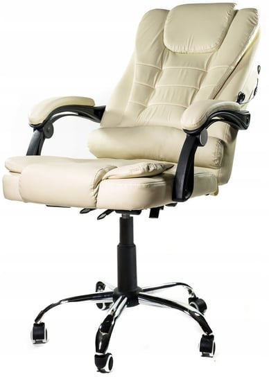Fotel biurowy ARTNICO Elgo, kremowo-czarny, 127x50x50 cm ARTNICO