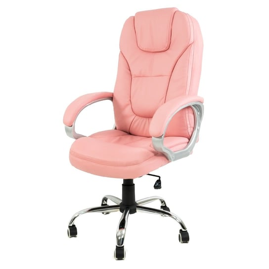 Fotel biurowy ARTNICO Iris, różowo-srebrny, 126x65x46 cm ARTNICO