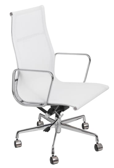 Fotel biurowy D2.DESIGN, biało-srebrny, 109x58x60 cm D2.DESIGN