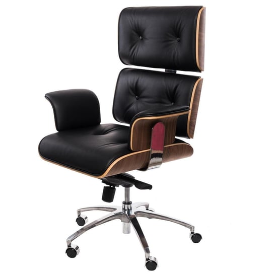 Fotel biurowy D2 VIP, czarno-brązowy, 108x70x61 cm D2.DESIGN