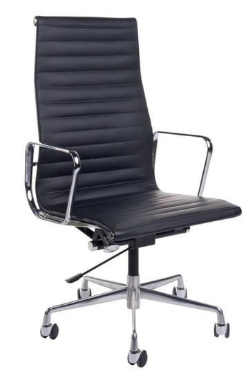 Fotel biurowy DEKORACJADOMU, czarno-srebrny, 109x58x60 cm DekoracjaDomu.pl