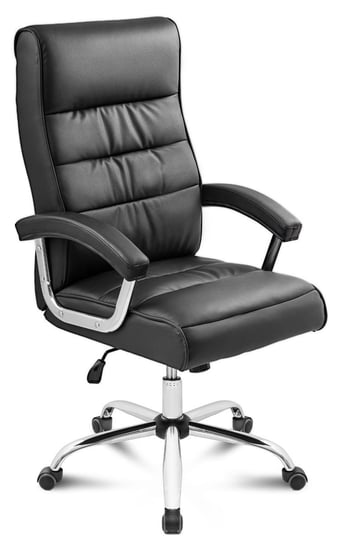 Fotel biurowy di volio President, czarno-srebrny, 122x65x78 cm di volio