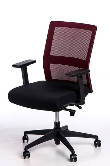 Fotel biurowy ELIOR Twilt, czarno-bordowy, 104x67,5x66 cm Elior