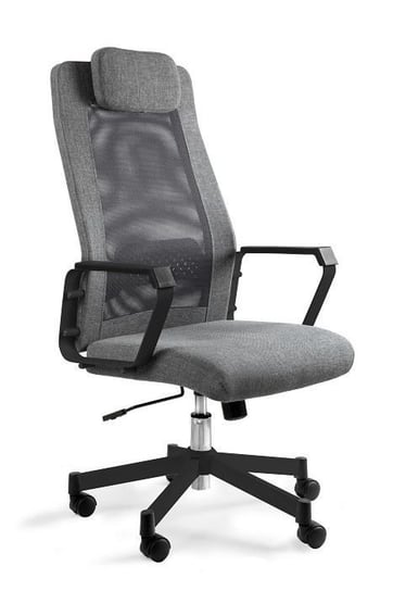 Fotel biurowy, ergonomiczny, mikrosiatka, Fox, czarny, szary Unique