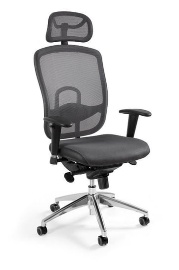 Fotel biurowy, ergonomiczny, mikrosiatka, Vip, szary Unique