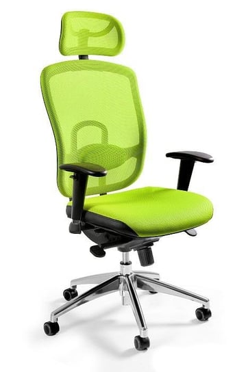 Fotel biurowy, ergonomiczny, mikrosiatka, Vip, zielony Unique