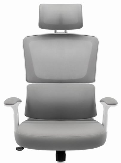 Fotel biurowy ergonomiczny obrotowy Hell's Chair HC- 1011 GREY Szary Biały TKANINA Hells