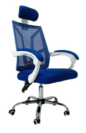 Fotel biurowy, ergonomiczny, obrotowy, scorpio, niebieski Topeshop