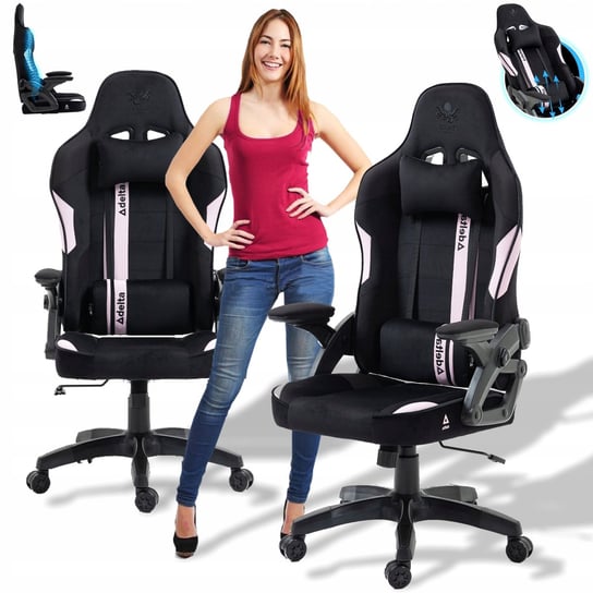 Fotel Biurowy Gamingowy Krzesło Obrotowe Krzesło Jupiter Różowy Kraken Chairs