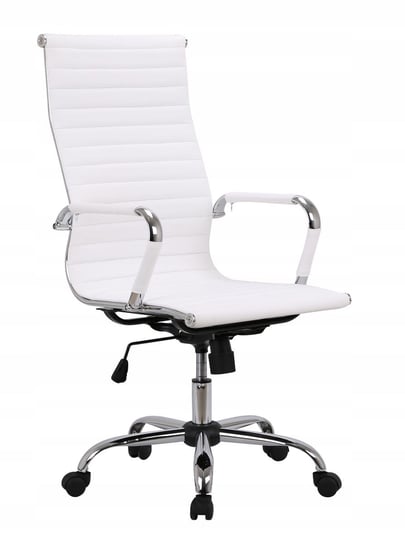 Fotel biurowy HOME INVEST INTERNATIONAL, biało-srebrny, 54x61,5x115 cm HOME INVEST INTERNATIONAL