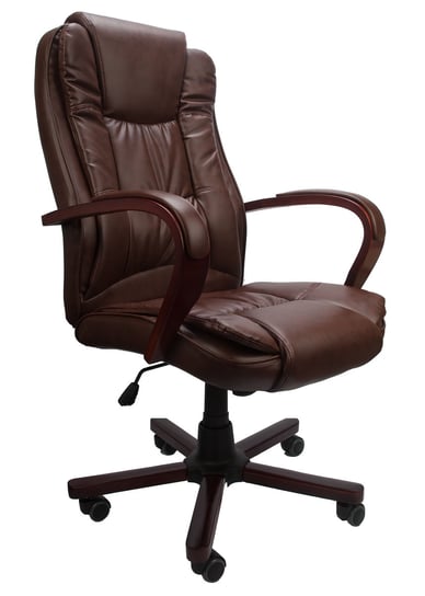 Fotel biurowy KONSUL 307, brązowy, 55x50x107 cm KONSUL