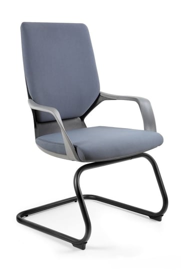 Fotel biurowy, krzesło, Apollo Skid , czarny, szary Unique