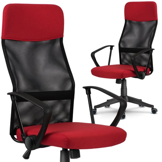 Fotel biurowy krzesło obrotowe biurowe mikrosiatka Sofotel Sydney II Czerwony SOFOTEL
