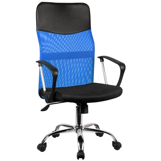 Fotel biurowy materiałowy OCF-7 fotel obrotowy siatkowy - Niebieski FABRYKA MEBLI AKORD