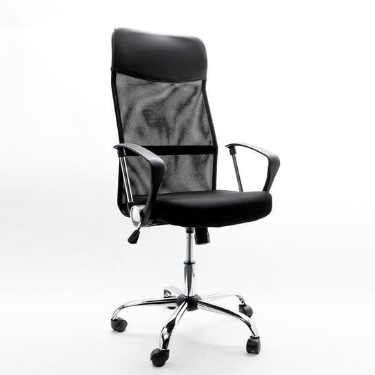 Fotel biurowy MEBLEJANA Dana, czarny, 124x57x56 cm meblejana