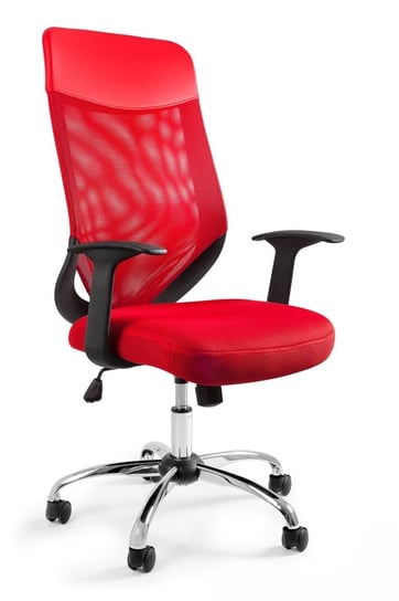 Fotel biurowy, Mobi Plus, czerwony Unique