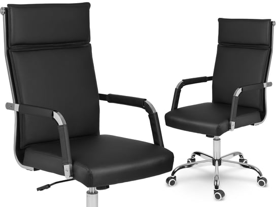 Fotel biurowy obrotowy krzesło biurowe ekoskóra Sofotel Koiba czarny SOFOTEL
