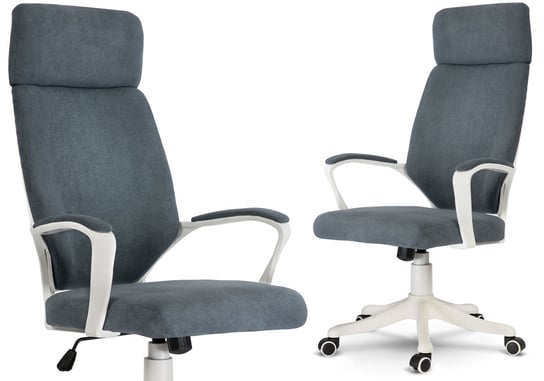 Fotel biurowy obrotowy krzesło biurowe ergonomiczne TILT SOFOTEL Nostro, szaro-bialy, 119x63x68 cm SOFOTEL