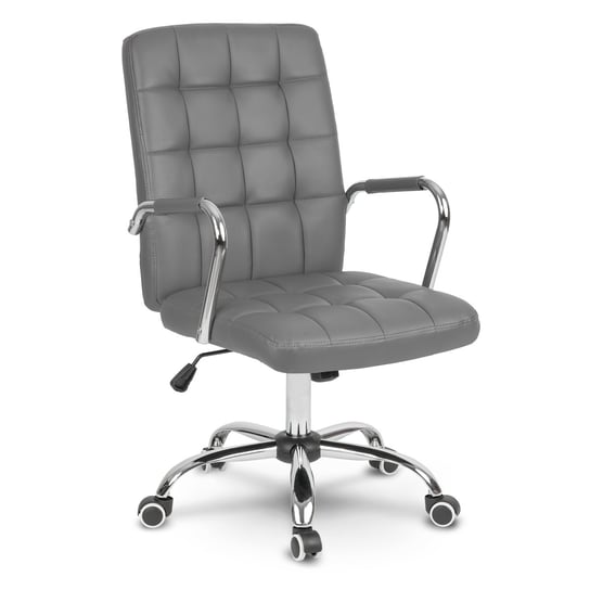 Fotel biurowy obrotowy krzesło biurowe materiałowe SOFOTEL Benton, szary, 105x51x66 cm SOFOTEL