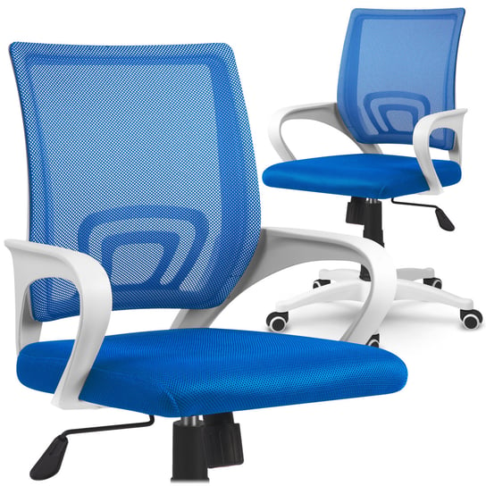 Fotel biurowy obrotowy krzesło biurowe mikrosiatka Latok niebieski Sofotel SOFOTEL